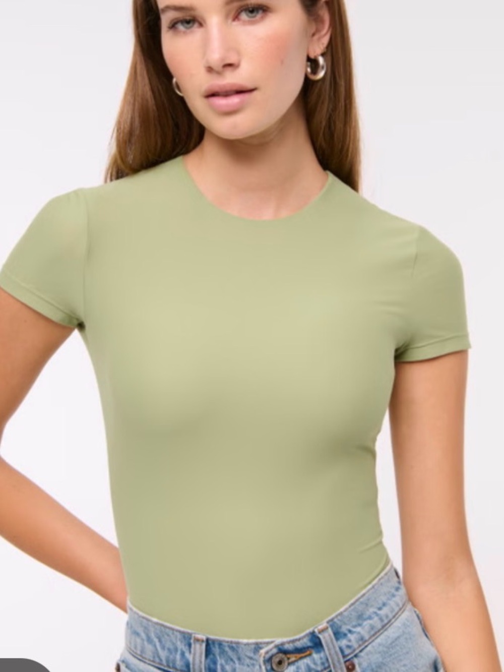 Abercrombie soft matte seamless body suit tee size XS